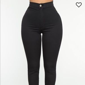 Dark denim high waisted jeans